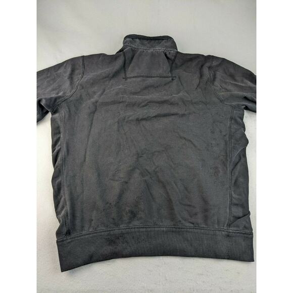 Mens American Eagle Athletic Fit Sweatshirt Size XLT 1/4 Zip Distressed Black - Picture 3 of 12